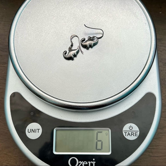 Brontosaurus Dinosaur Sterling Silver 925 Dangle Earrings - Picture 6 of 7